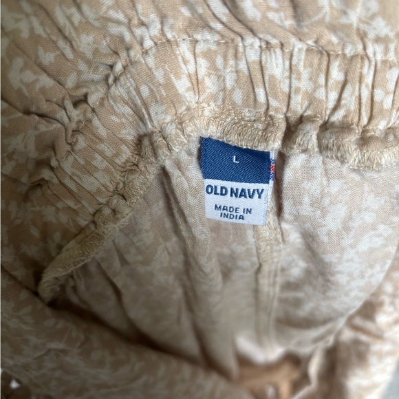 Old Navy Cream Floral Midi length Dress with slip from knee down. - Picture 2 of 5